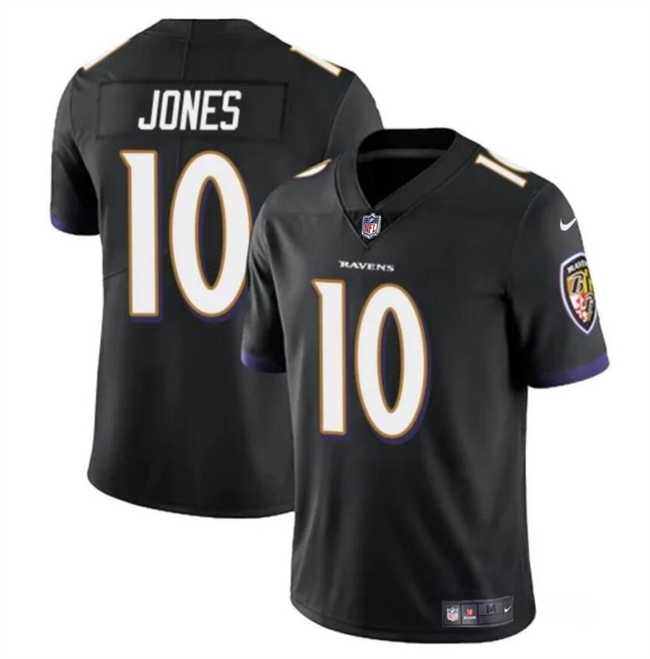 Men & Women & Youth Baltimore Ravens #10 Emory Jones Black Vapor Limited Jersey